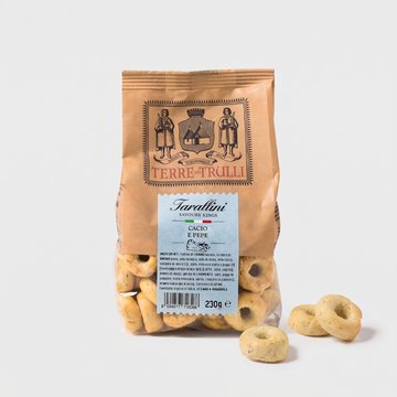 Apūlijas „Tarallini“ ar sieru un pipariem, 230 g