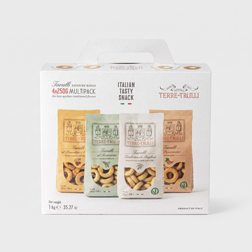 Apūlijas uzkodu komplekts „Taralli“, 4 × 250 g