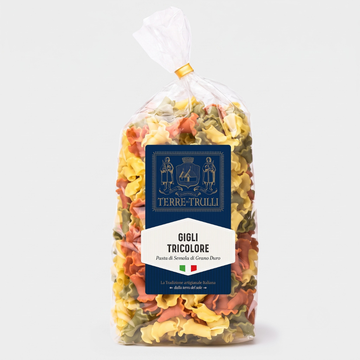 Trīskrāsu makaroni „Gigli“, 500 g