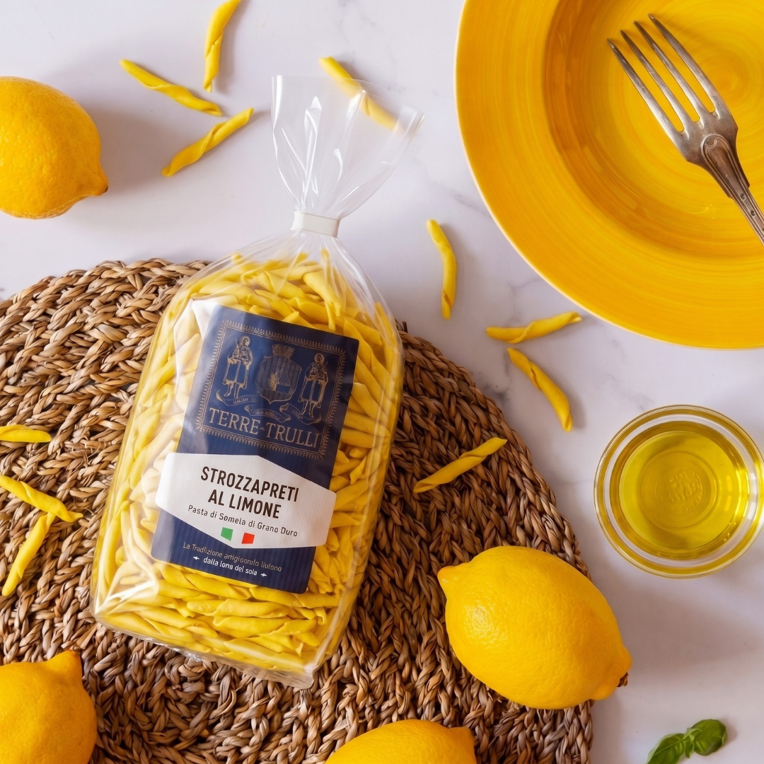 Ar rokām gatavoti citronu „Strozzapreti“ makaroni, 500 g
